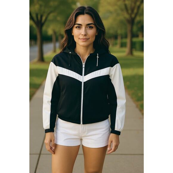 NWT! Johnny Was Calme Elements Jacket Full Zip Hoodie Windbreaker - Size Large - Picture 1 of 6